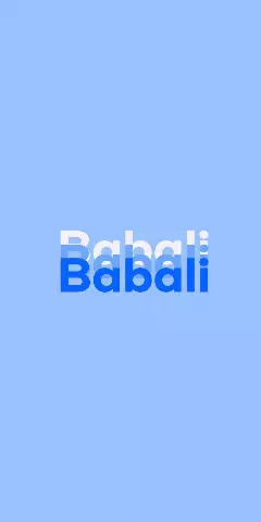 Name DP: Babali