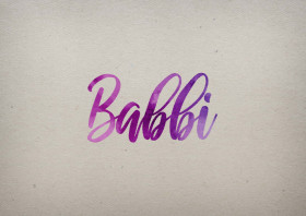 Babbi Watercolor Name DP
