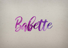 Babette Watercolor Name DP