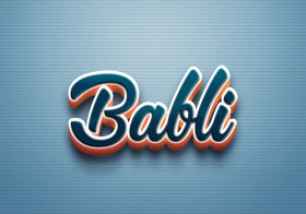 Cursive Name DP: Babli