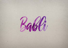 Babli Watercolor Name DP