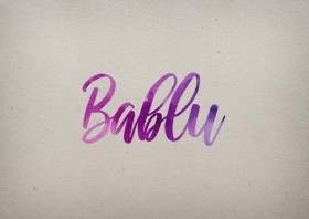Bablu Watercolor Name DP