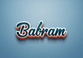 Cursive Name DP: Babram
