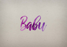 Babu Watercolor Name DP
