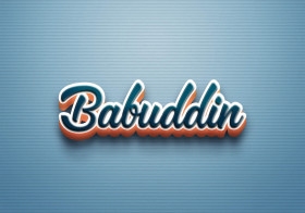 Cursive Name DP: Babuddin