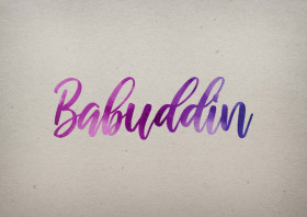 Babuddin Watercolor Name DP