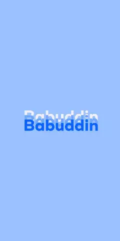 Name DP: Babuddin