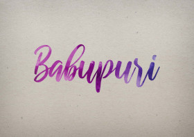 Babupuri Watercolor Name DP