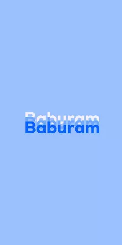 Name DP: Baburam
