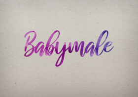 Babymale Watercolor Name DP