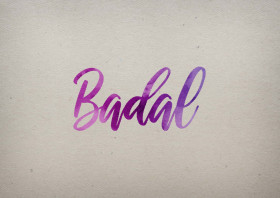 Badal Watercolor Name DP