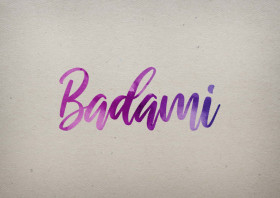 Badami Watercolor Name DP