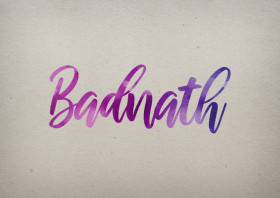 Badnath Watercolor Name DP