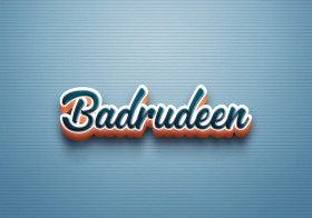 Cursive Name DP: Badrudeen