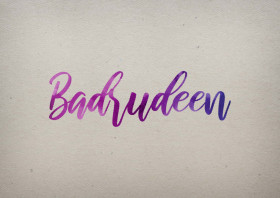 Badrudeen Watercolor Name DP