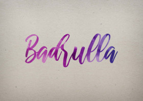 Badrulla Watercolor Name DP