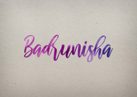 Badrunisha Watercolor Name DP