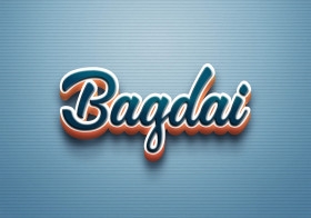 Cursive Name DP: Bagdai