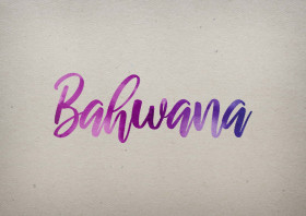Bahwana Watercolor Name DP