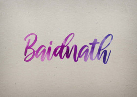 Baidnath Watercolor Name DP