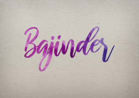 Bajinder Watercolor Name DP