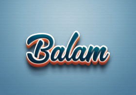 Cursive Name DP: Balam