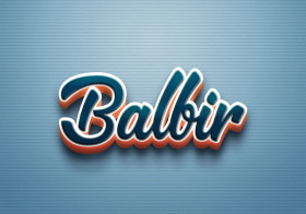 Cursive Name DP: Balbir
