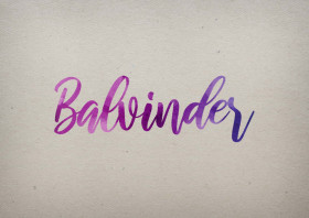 Balvinder Watercolor Name DP