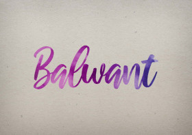Balwant Watercolor Name DP