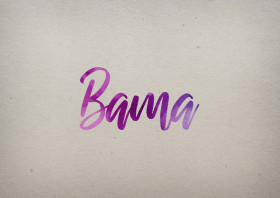 Bama Watercolor Name DP