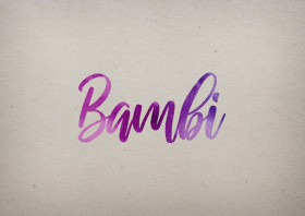 Bambi Watercolor Name DP