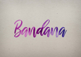 Bandana Watercolor Name DP