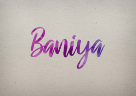 Baniya Watercolor Name DP