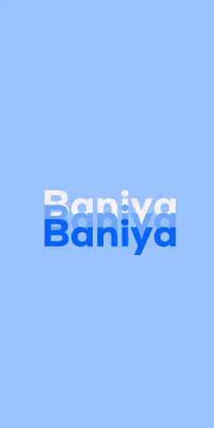 Name DP: Baniya