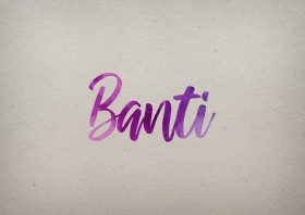 Banti Watercolor Name DP