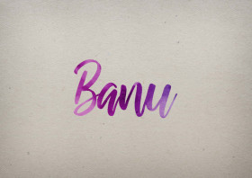 Banu Watercolor Name DP
