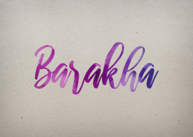 Barakha Watercolor Name DP