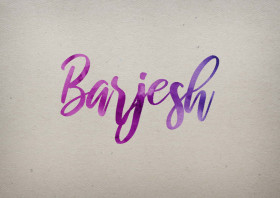 Barjesh Watercolor Name DP