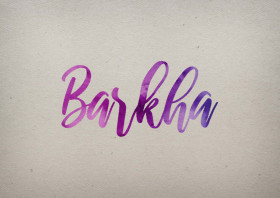 Barkha Watercolor Name DP