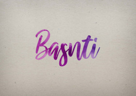 Basnti Watercolor Name DP