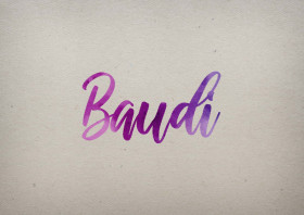Baudi Watercolor Name DP