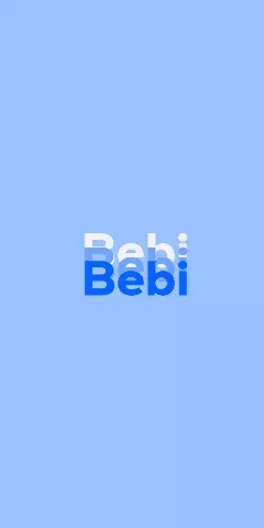 Name DP: Bebi