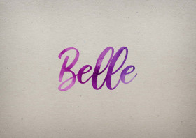 Belle Watercolor Name DP