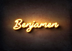 Glow Name Profile Picture for Benjamen