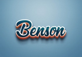 Cursive Name DP: Benson