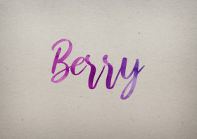 Berry Watercolor Name DP