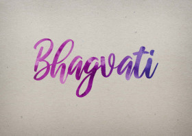 Bhagvati Watercolor Name DP