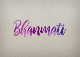 Bhanmati Watercolor Name DP