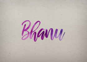 Bhanu Watercolor Name DP