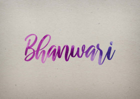Bhanwari Watercolor Name DP